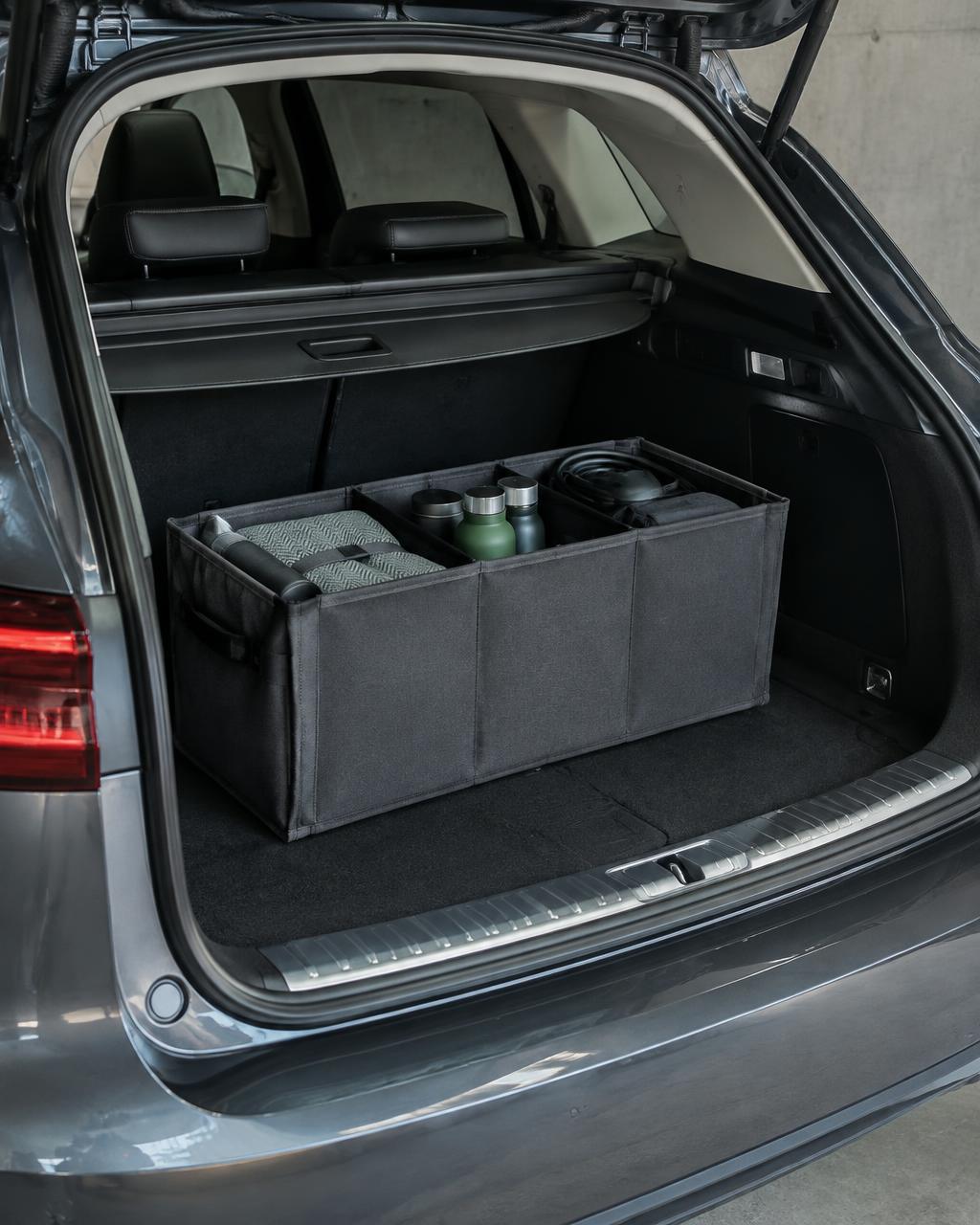 Organized essentials in a vehicle